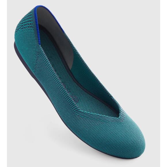 Rothy's Shoes - ROTHY'S rothys emerald green round toe Spruce Python recycled ballet flats shoes